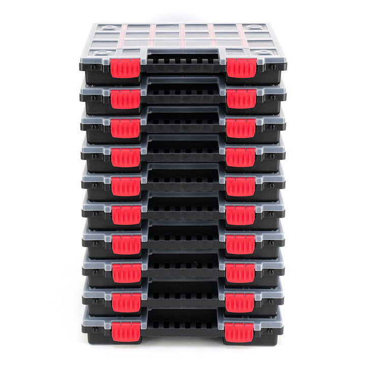 10x Sortimentskasten NORS14 Sortierbox Set Sortierkasten Kleinteilemagazin Mit Trennstegen Mit komfo