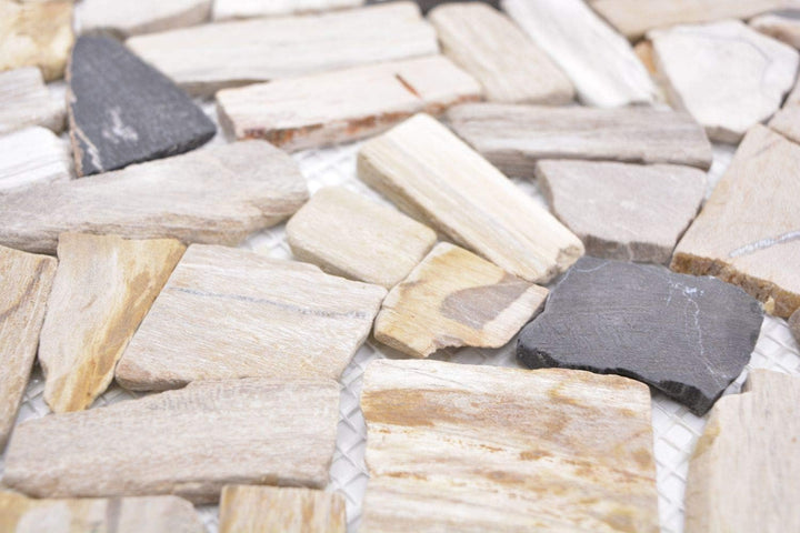 Mosaik Fliese Bruch/Ciot mix Fossil für WAND KÜCHE Wandverblender Fliesenspiegel Verkleidung | 10 Ma