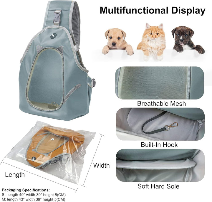 PETCUTE Hundetragetasche Welpen,Faltbar Tragbare Hund Tragetuch mit Tasche und Sicherheitsgurt, Welp