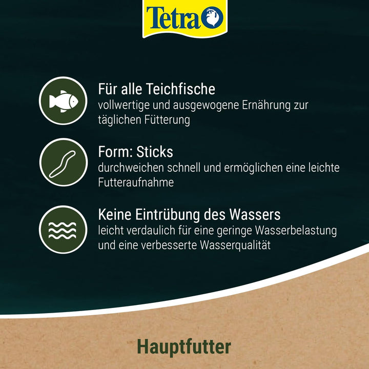 Tetra Pond Sticks - Fischfutter für Teichfische, für gesunde Fische und klares Wasser im Gartenteich