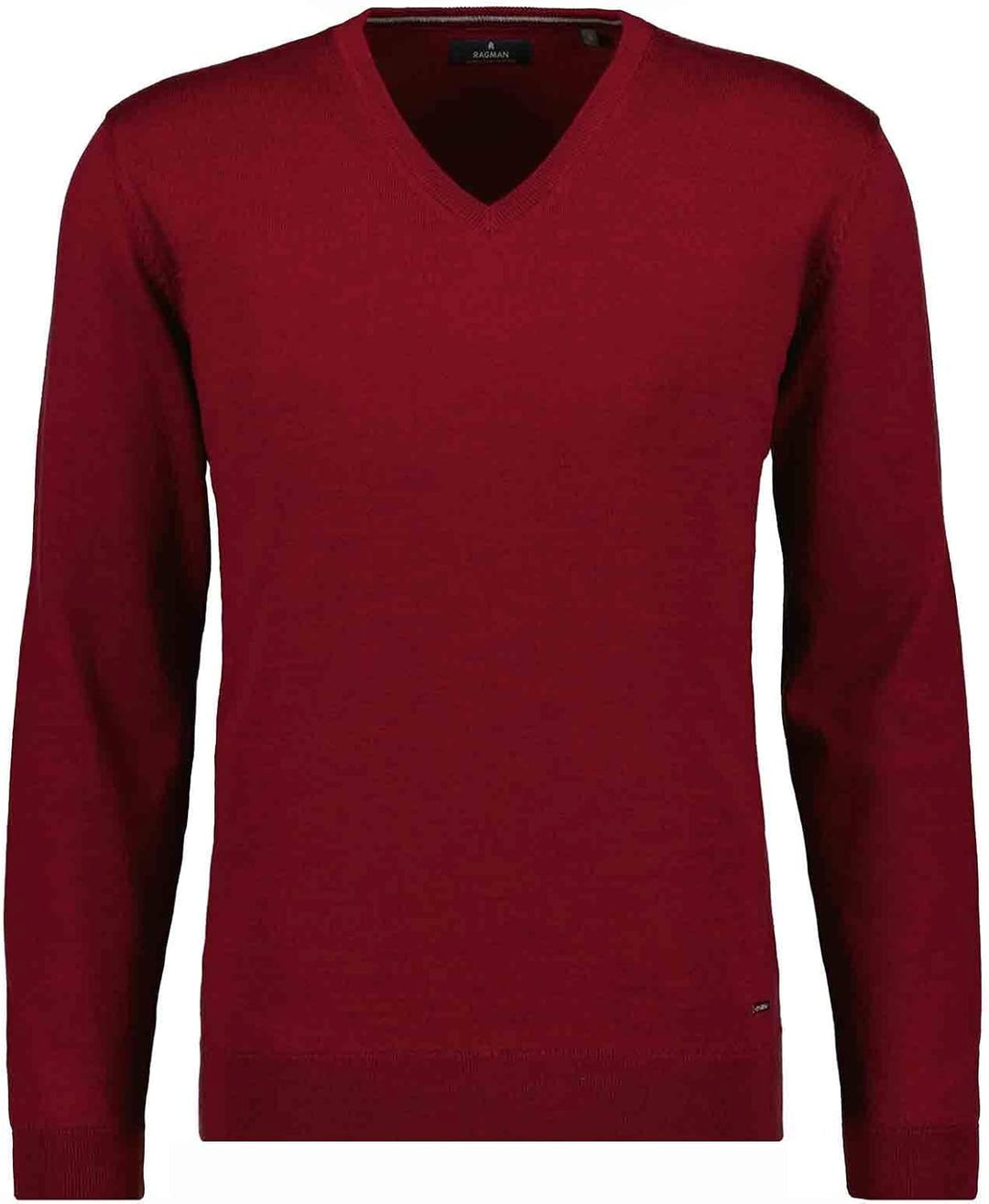 RAGMAN Herren Merino-Pullover V-Ausschnitt S Beere-620, S Beere-620
