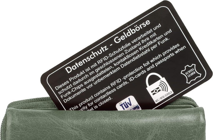 bruno banani Geldbörse Echt Leder Damen | RFID-Schutz, 4 Kartenfächer, kompaktes Portemonnaie, 1 Mün