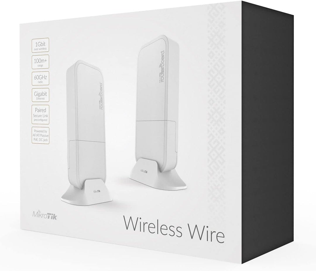 MikroTik RBWAPG-60ADKIT - RBWAPG-60AD KIT Wireless Wire 60 GHz 1 Gbit up to 200m, PoE