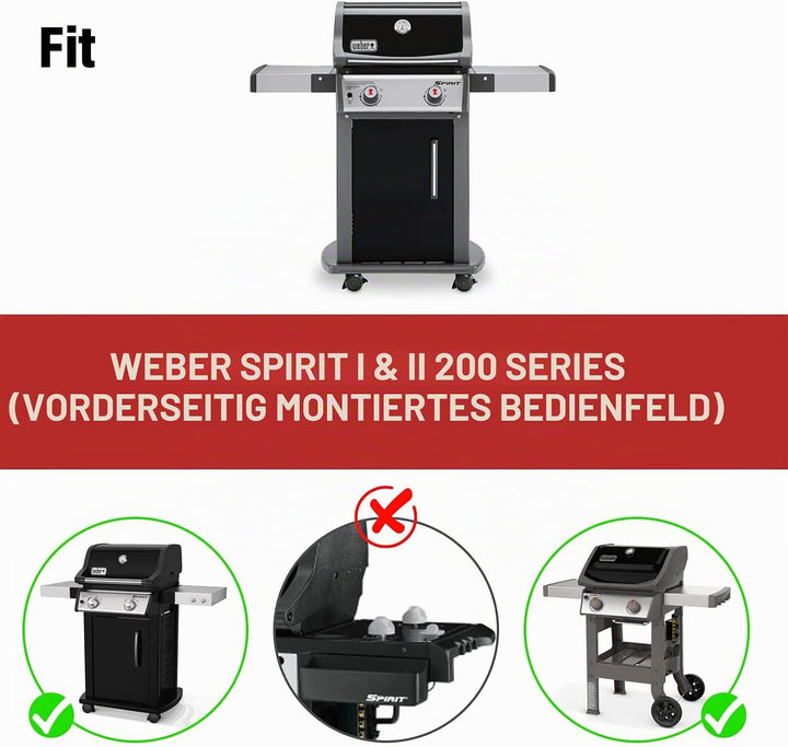 Delixike 7635 Edelstahl Brennerabdeckungen Flavorizer Bar für Weber Spirit E210 E220 S210 S220(mit v
