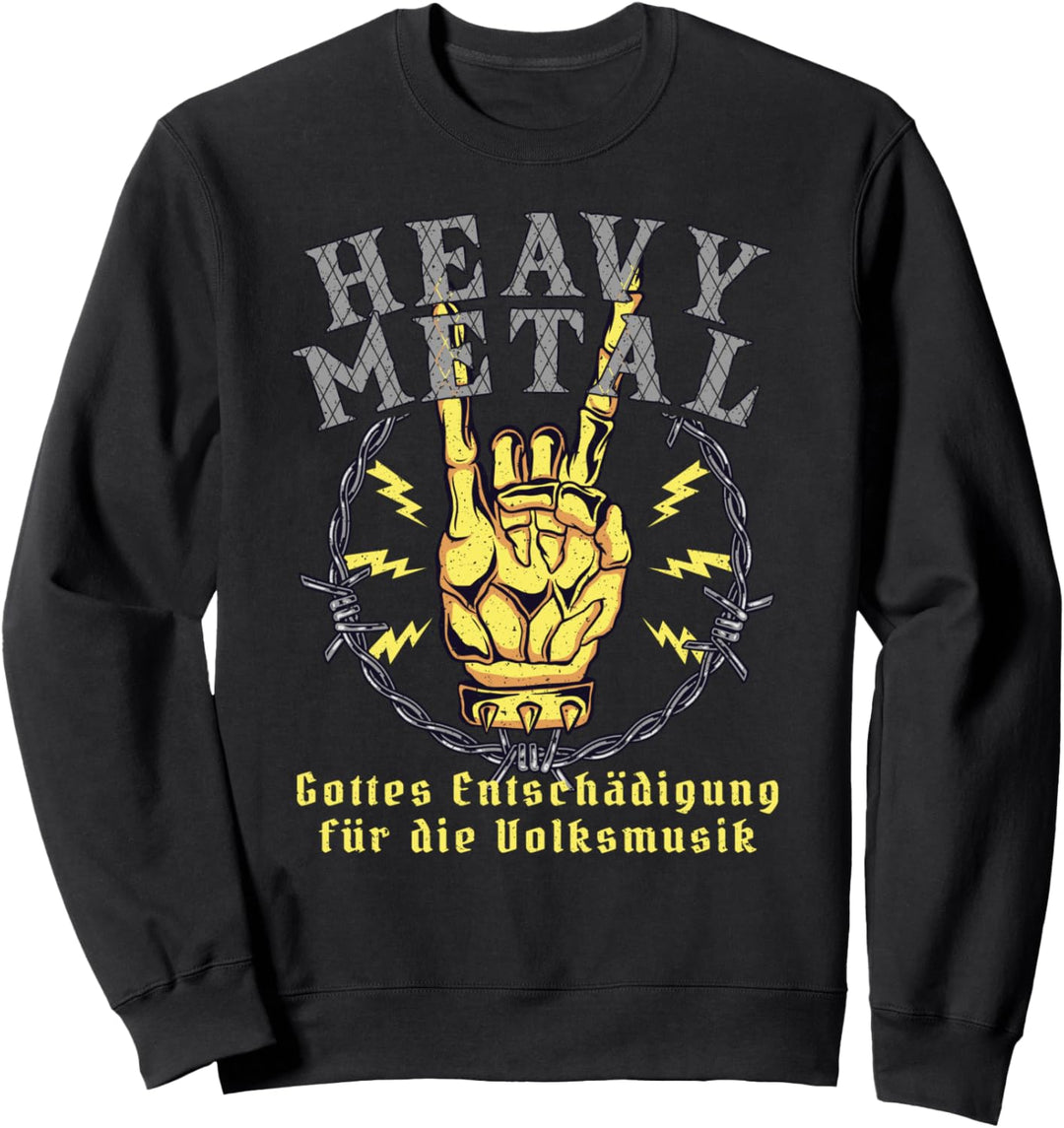 Heavy Metal Teufelsgruss, Rock Musik, Death Metal Metalhead Sweatshirt