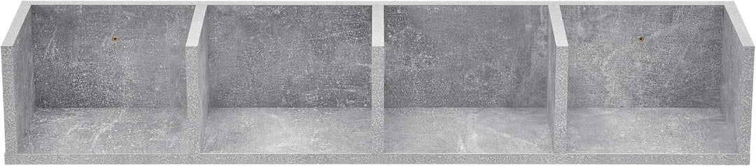 [en.casa] Wandregal Ekerö Hängeregal mit 4 Ablagen Schweberegal 95 x 17 x 16,5 cm Wandboard Betonopt