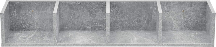 [en.casa] Wandregal Ekerö Hängeregal mit 4 Ablagen Schweberegal 95 x 17 x 16,5 cm Wandboard Betonopt