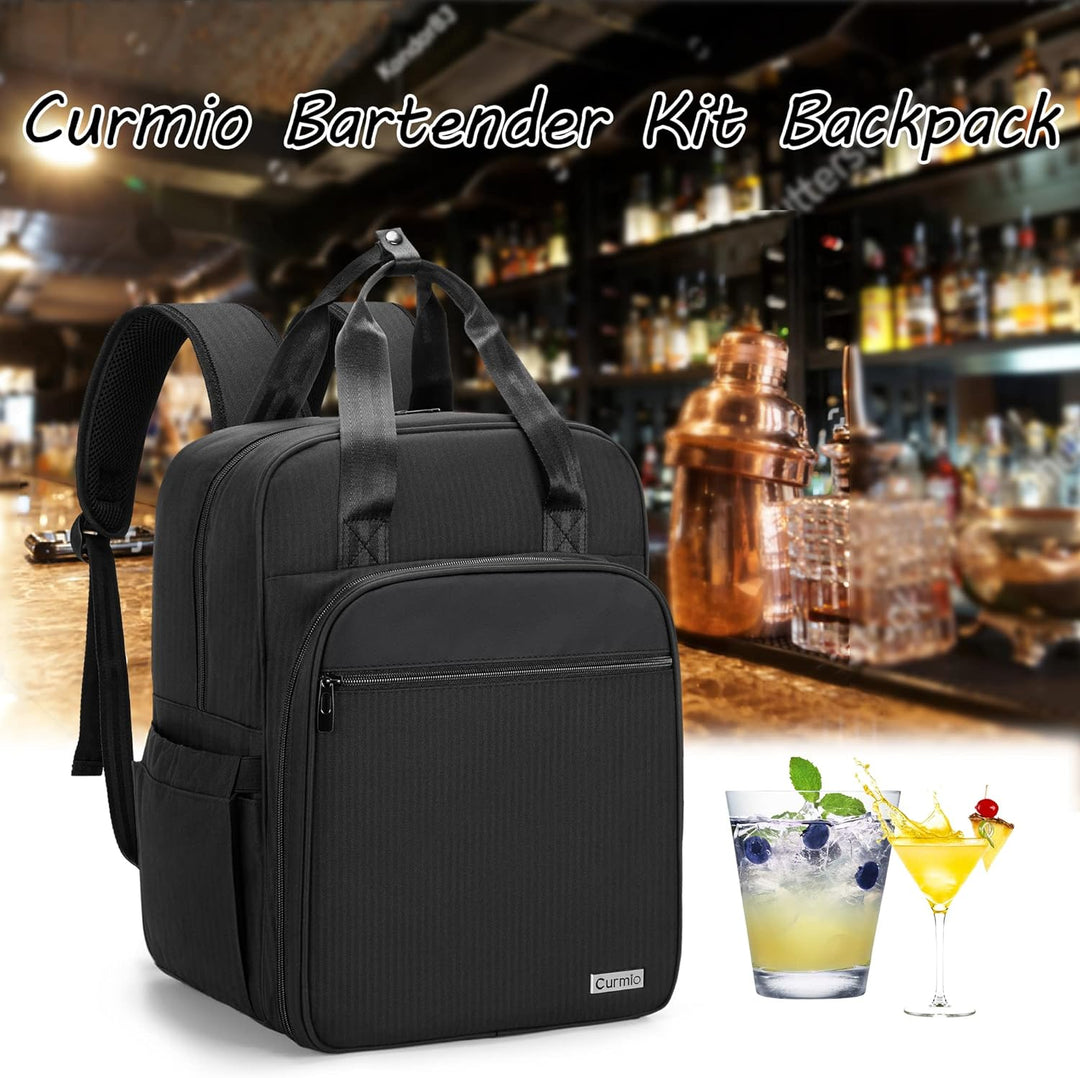 CURMIO Cocktail Shaker Set Tasche, Aufbewahrungstasche für Bartender Sets, Tragetasche für Barkeeper