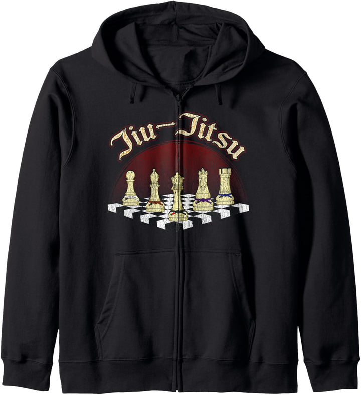 Brazilian Jiu Jitsu BJJ Apparel Chess Black Belt Kapuzenjacke