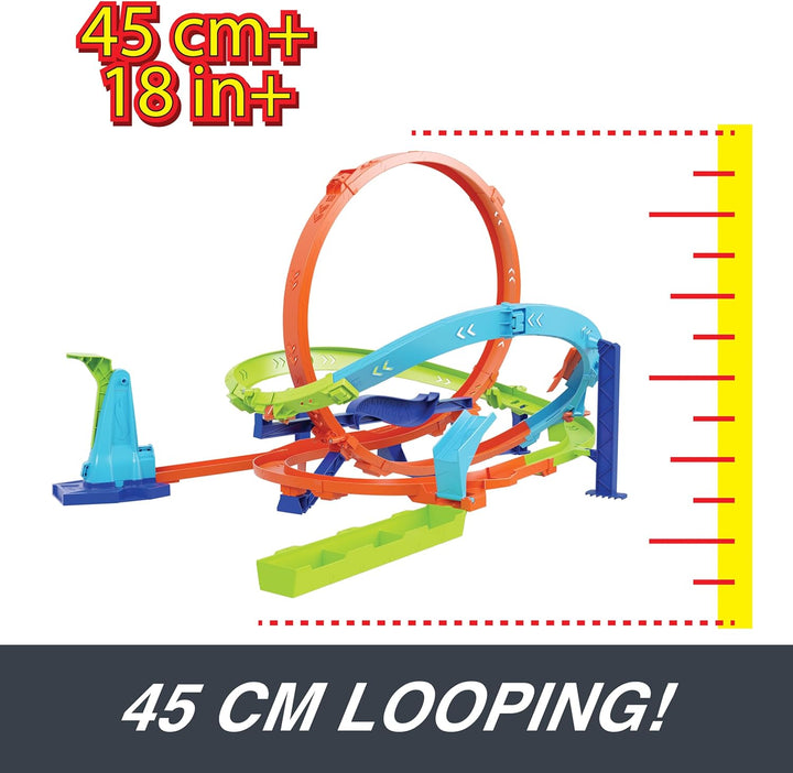 HOT WHEELS Let's Race Netflix - Looping-Zyklon-Challenge - Action-Trackset mit 2 Spielmöglichkeiten,