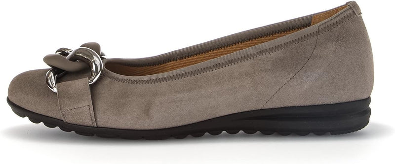 Gabor Damen Klassische Ballerinas, Frauen Flats,Moderate Mehrweite (G) 38.5 EU Braun Fumo, 38.5 EU B