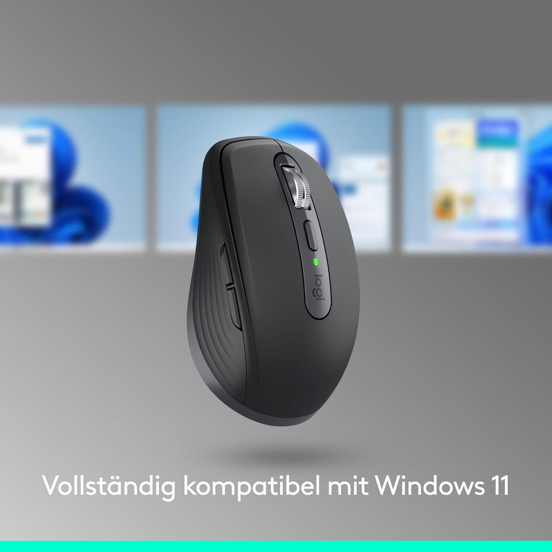 Logitech MX Anywhere 3S Compact Kabellose Maus, Fast Scrolling, 8K DPI Any-Surface Tracking, Quiet C