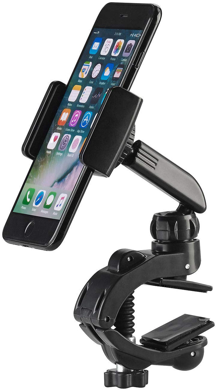 Callstel Handyhalterung: Kfz-Smartphone-Halterung mit Schraubklemme und Kugelgelenk (Handyhalterung