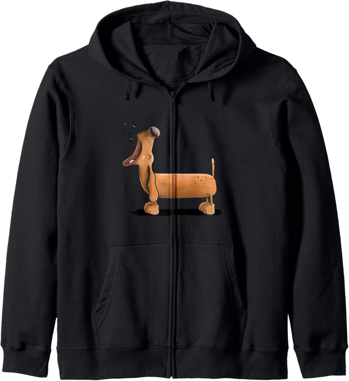 Happy Dackel Jault I Teckel Dachshund Für Hunde Fans Kapuzenjacke