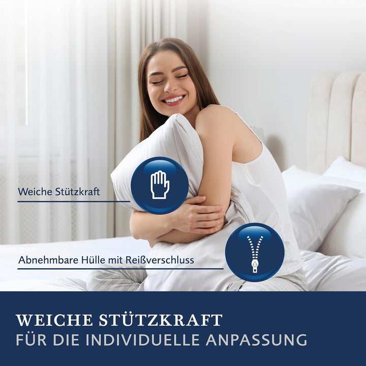 Billerbeck Faserkissen | Belair | 40 x 60 cm | atmungsaktiv | 100% Baumwolle | bis 60° C waschbar 1