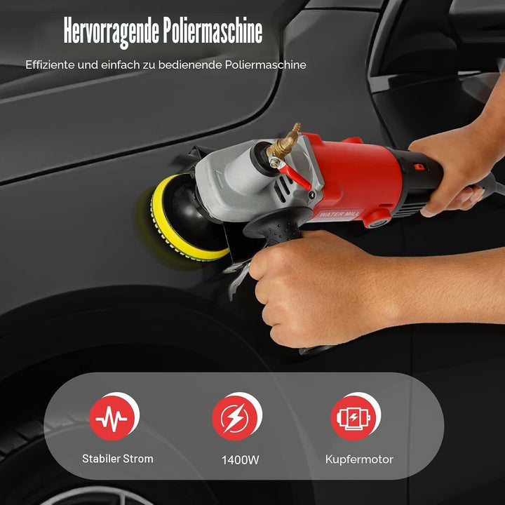 Profi Nasspolierer Steinschleifer 1400 W - Winkelschleifer Schleifmaschine mit 1100-8100 U/min, inkl