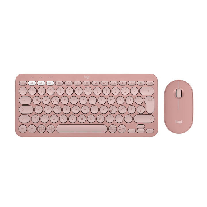 Logitech Pebble 2 Combo, kabellose Tastatur und Maus, leise und mobil, anpassbar, Logi Bolt, Bluetoo