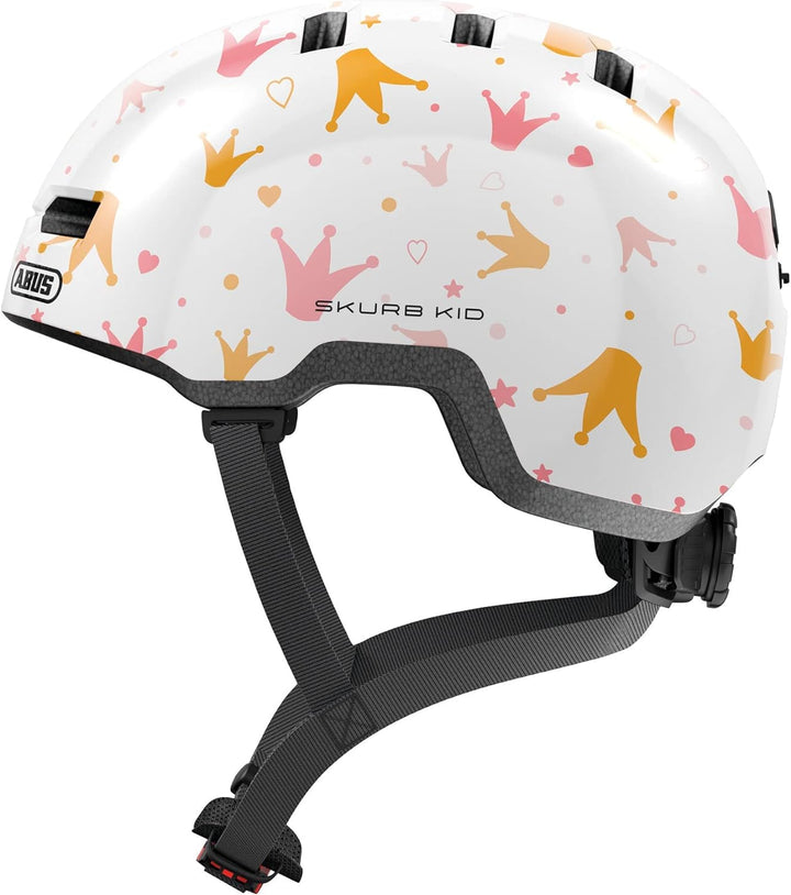 ABUS Kinderhelm Skurb Kid - robuster Fahrradhelm im Skater-Look mit Platz für einen Zopf und vielfäl