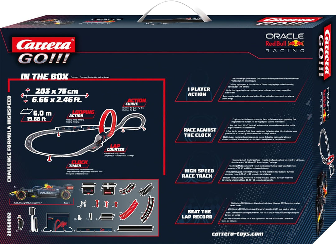 Carrera - 20068002 GO!!! Challenge Formula Racing Rennbahn-Set I Rennbahnen & lizensierte Slotcars |