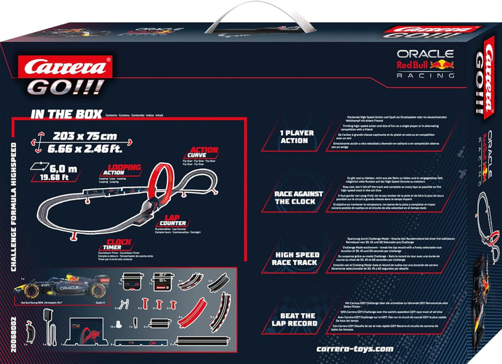 Carrera - 20068002 GO!!! Challenge Formula Racing Rennbahn-Set I Rennbahnen & lizensierte Slotcars |
