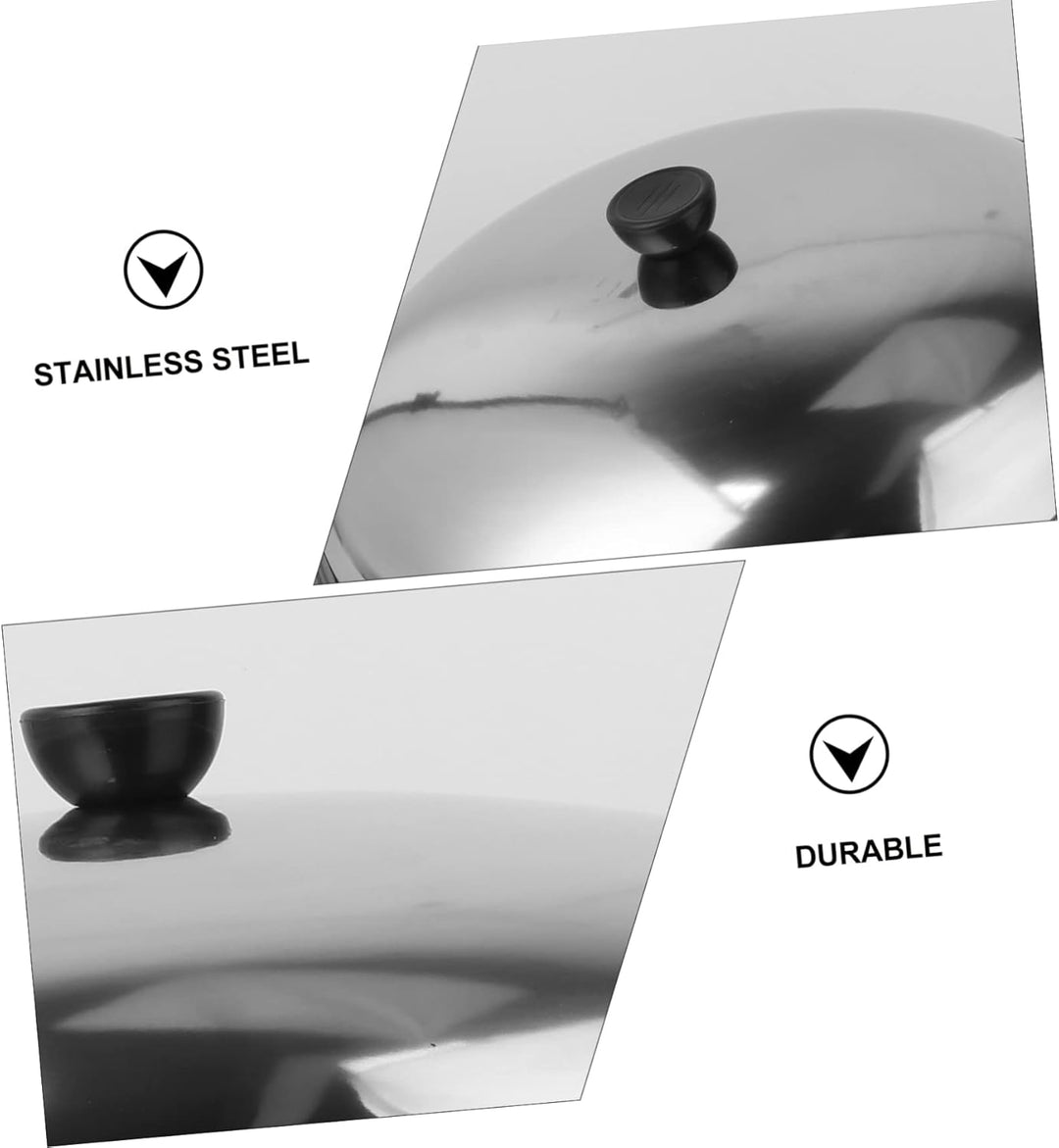 Hemoton Edelstahldeckel Universaldeckel Anti Hot Topfdeckel Verdicken Pfannendeckel mit Dampfloch fü