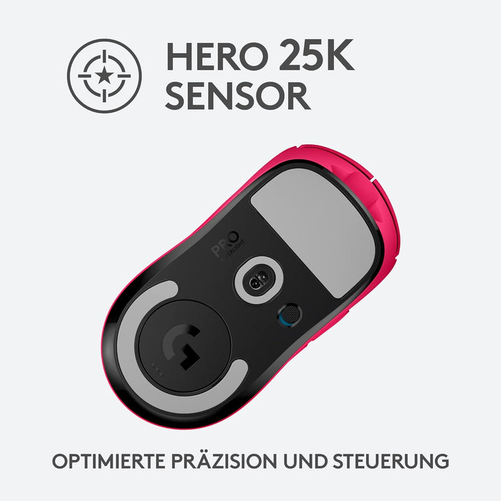 Logitech G PRO X SUPERLIGHT kabellose Gaming-Maus, Ultra-leicht 63g, HERO 25K Sensor, 25.600 DPI, 5