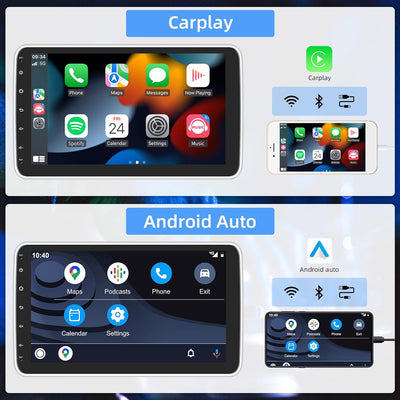 Android Autoradio 1 Din Wireless Carplay Android Auto 10 Zoll Bildschirm Vertikal Gedrehter Touchscr