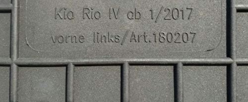 Fussmatten Vorne, Hinten + Tunnel Matte 5er Set für Kia Stonic ab 2017 Gummi Gumimatten Vorne, Hinte