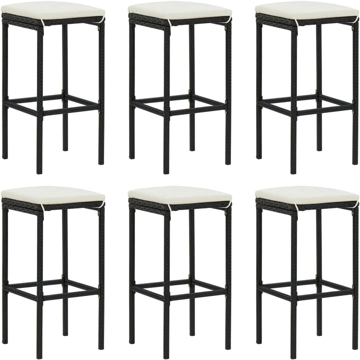 vidaXL 6X Barhocker mit Kissen Barstuhl Tresenhocker Küchenhocker Thekenhocker Tresenstuhl Thekenstu