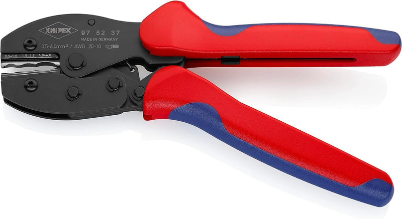 Knipex PreciForce® Crimpzange brüniert, mit Mehrkomponenten-Hüllen 220 mm 97 52 37