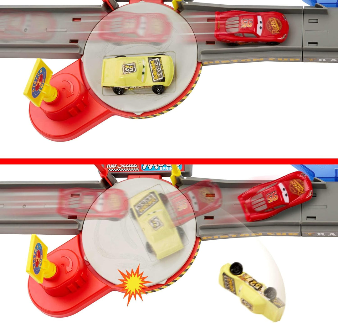 Mattel Disney Pixar Cars Spielset und Spielzeugauto, Lightning McQueen mit herausgestreckter Zunge u