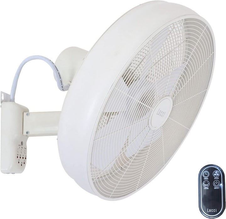 Lucci air Wandventilator Breeze, Ventilator inkl. Fernbedienung, Wandlüfter mit Schwenkautomatik, Ø