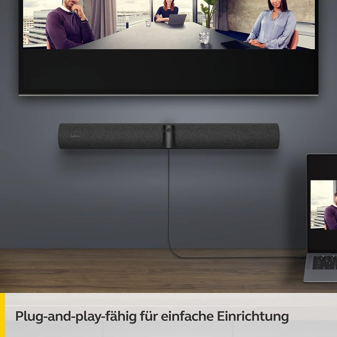 Jabra PanaCast 50 Videokonferenz Kamera – Panorama Webcam 4K mit Videokonferenzsystem für kleine & m