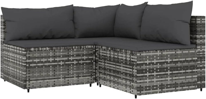 vidaXL Garten Lounge Set 4-TLG., Gartenmöbel Set mit Kissen, Sitzgruppe für Garten Terrasse, Modular