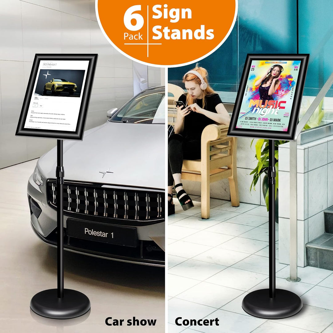 VAIIGO 6Pack Infoständer Din A4 Plakatständer Informationsständer Präsentationsständer Kundenstopper