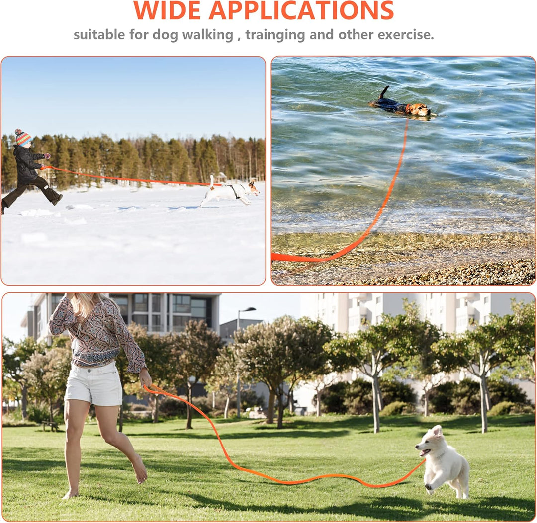 IOKHEIRA Trainingsleine für Hunde, wasserdichte Hundeleine mit Gepolstertem Griff 5m/10m/15m/20m, PV