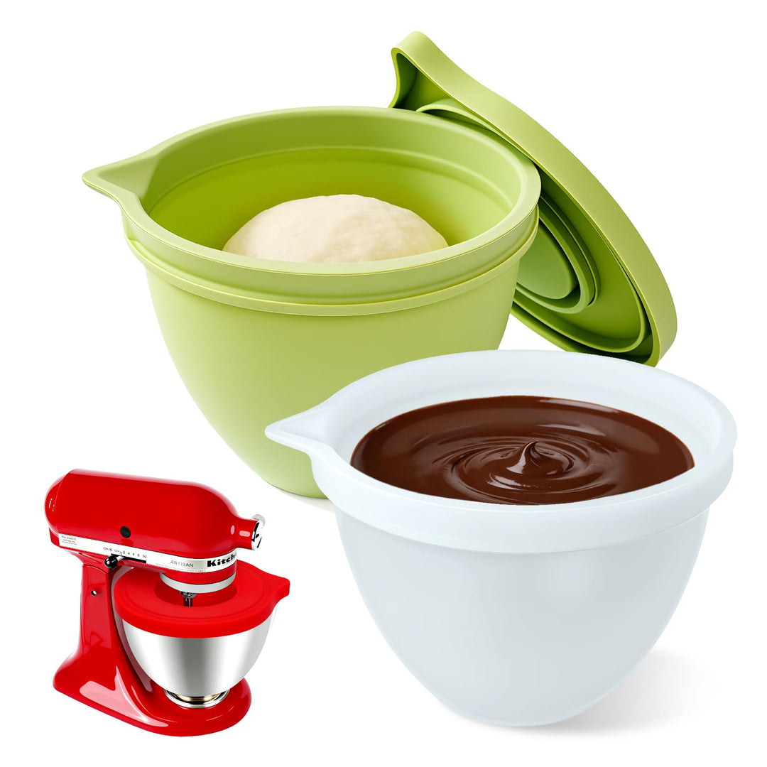 Silikon Einlagen, kompatibel mit Kitchen Aid 4,5-5 Quart Mixer mit kippbarem Kopf, 2 Einlagen mit De