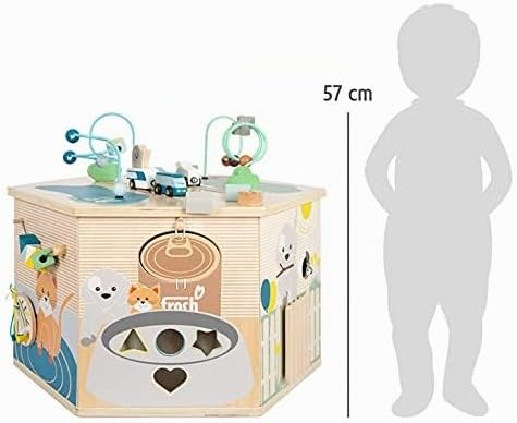 small foot Motorikwürfel XXL Haustiere aus Holz, extra grosses Motorikspielzeug mit 8 Flächen, ab 1