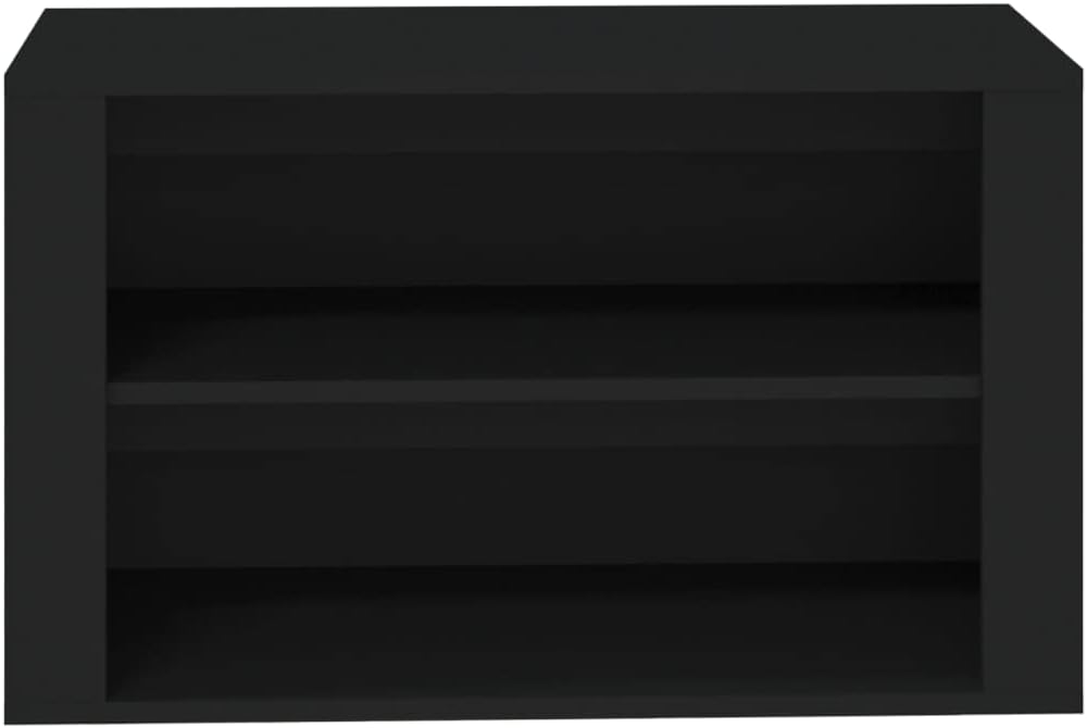 FIRBNUS Schuhregal Schwarz 75x35x45 cm Holzwerkstoff Schuhorganizer Schuhaufbewahrung Schuhschrank H