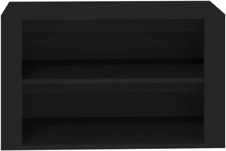 FIRBNUS Schuhregal Schwarz 75x35x45 cm Holzwerkstoff Schuhorganizer Schuhaufbewahrung Schuhschrank H