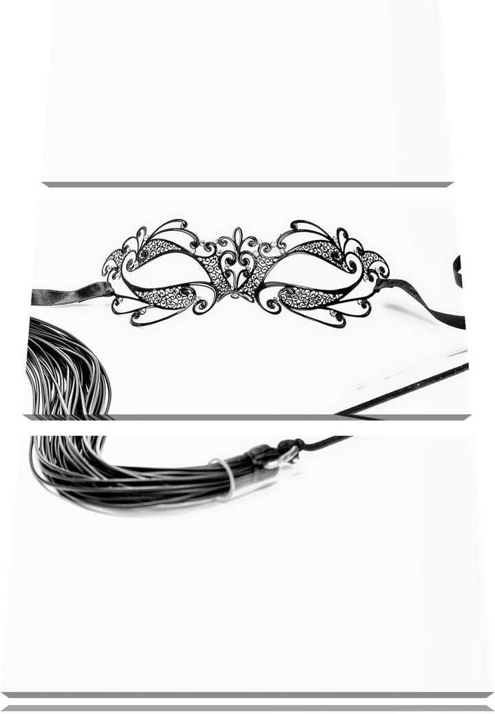 Pixxprint Sexy Frauenoberkörper mit Seilen / 3-Teilig/Gesamtmass 120cm Leinwandbild bespannt auf Hol