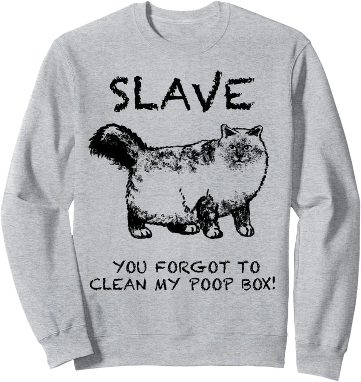 Birman Lustige Katze Zitat Hand gezeichnete Kunst Sweatshirt