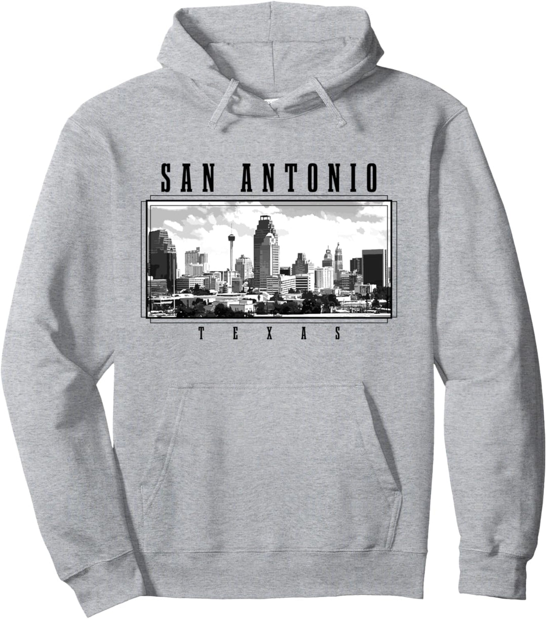 San Antonio Texas Vintage Skyline USA Amerika Souvenir Pullover Hoodie
