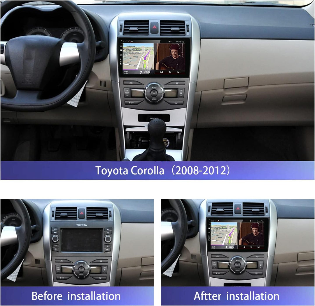 JOYX Android 15 IPS Autoradio Passt für Toyota Corolla E140 E150 (2006-2013) - Eingebautes CarPlay A