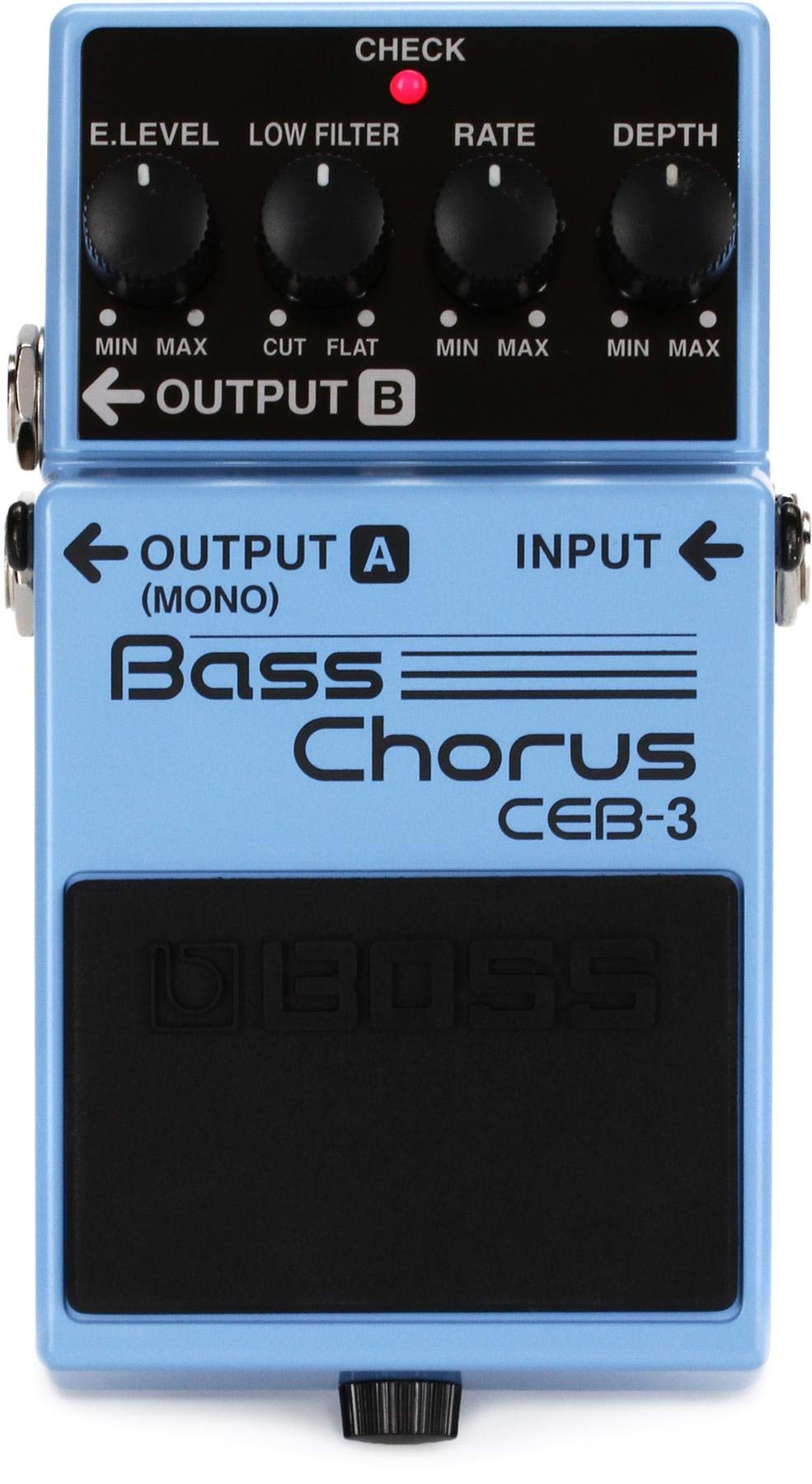 BOSS CEB-3 Bass Chorus Pedal, Chorus-Kompaktpedal mit integriertem Crossover, CEB-3 Bass