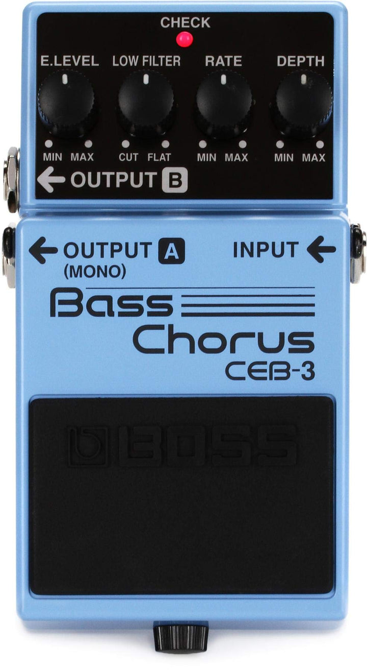 BOSS CEB-3 Bass Chorus Pedal, Chorus-Kompaktpedal mit integriertem Crossover, CEB-3 Bass