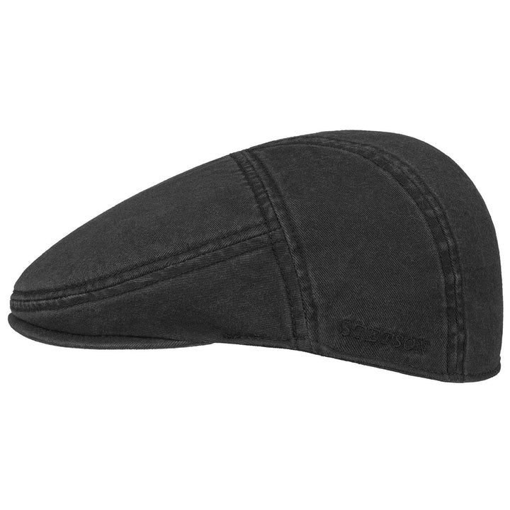 Stetson Paradise Cotton Schirmmütze Flat Cap UV-Schutz 40 Baumwolle Herren Sommer Winter S Schwarz,