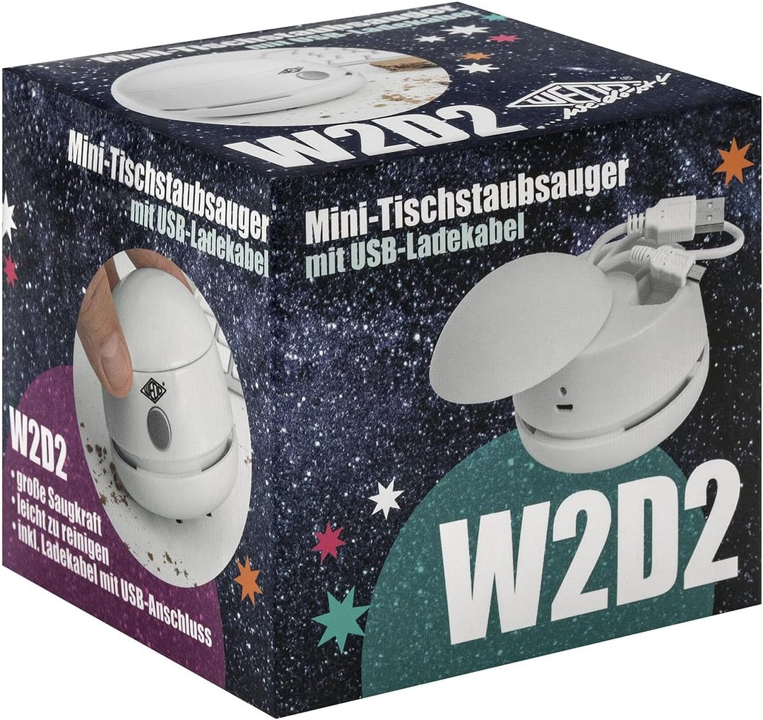 WEDO 20520200 Tischstaubsauger W2D2 wiederaufladbar, inkl. USB Kabel, 1 Stück | wiederaufladbar, Wei