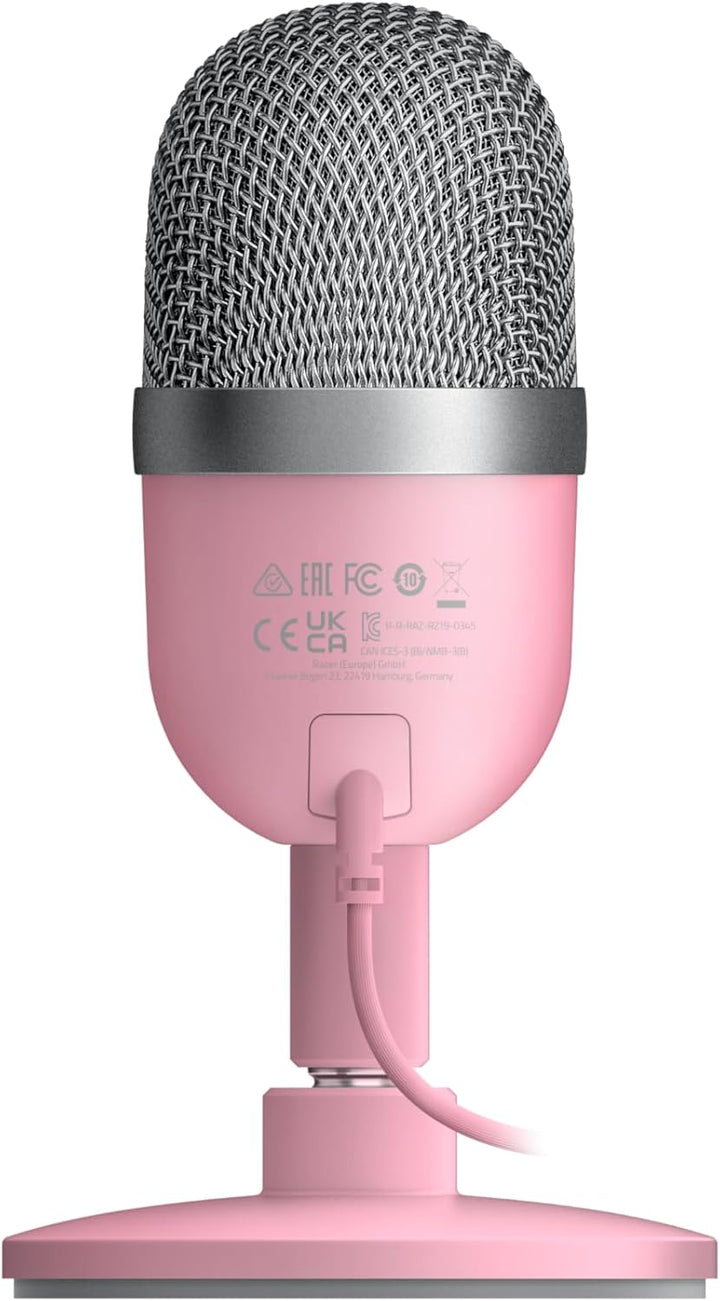 Razer Seiren Mini (Quartz) - USB Kondensator-Mikrofon für Streaming (Kompakt mit Supernieren-Richtch