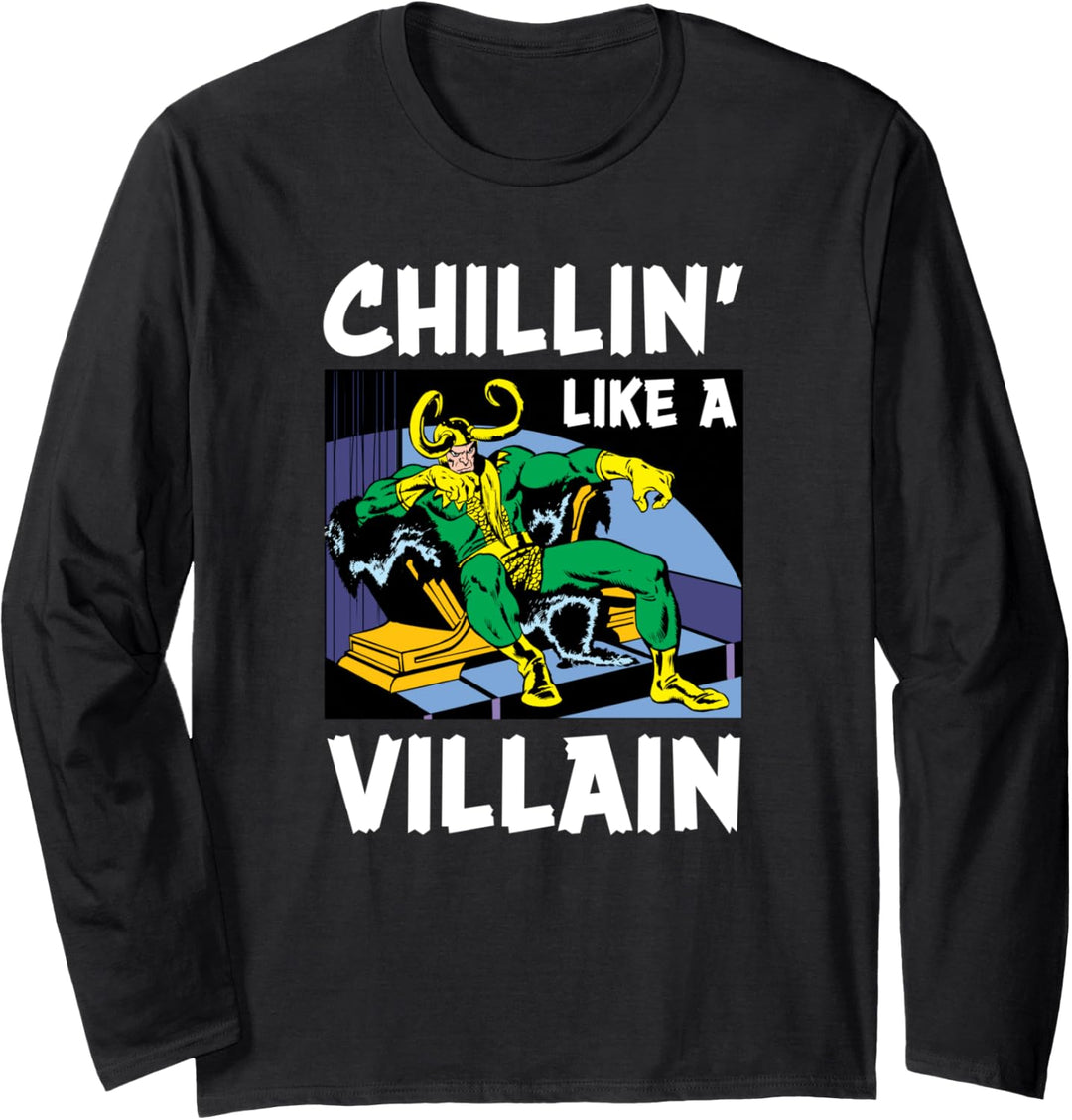Marvel Loki Chillin' Like a Villain Langarmshirt